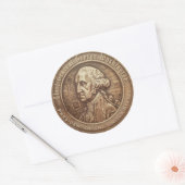 George-Washington-Wahlkampfbutton Runder Aufkleber (Umschlag)