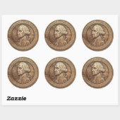 George-Washington-Wahlkampfbutton Runder Aufkleber (Blatt)