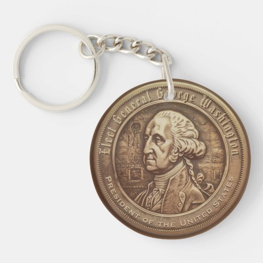 George-Washington-Wahlkampfbutton Schlüsselanhänger (Vorderseite)