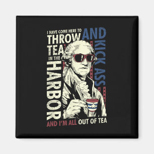 George Washington wirft Tee Kick 4. Juli Magnet