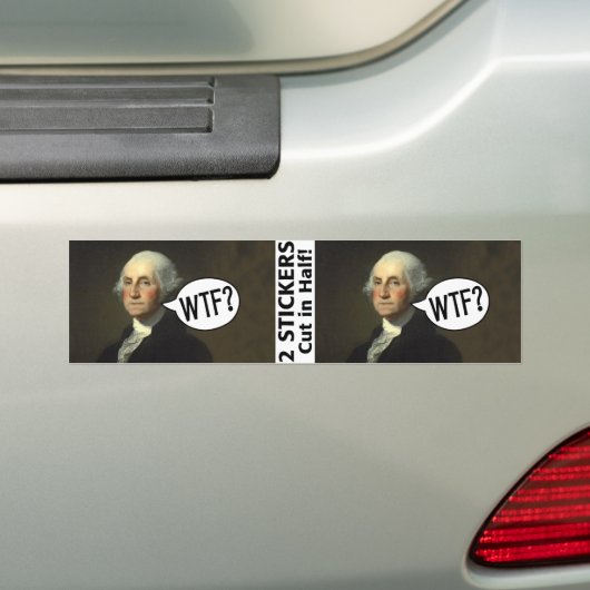 George Washington WTF - 2 Aufkleber Autoaufkleber (Auf Auto)