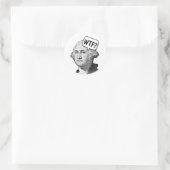 GEORGE WASHINGTON WTF FUNNY RUNDER AUFKLEBER (Tasche)