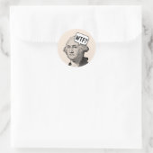GEORGE WASHINGTON WTF FUNNY RUNDER AUFKLEBER (Tasche)