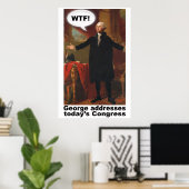 George Washington WTF (mit Titel) Poster (Heimbüro)