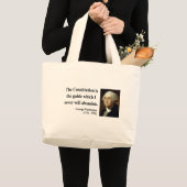 George Washington-Zitat 4b Jumbo Stoffbeutel (Vorderseite (Produkt))