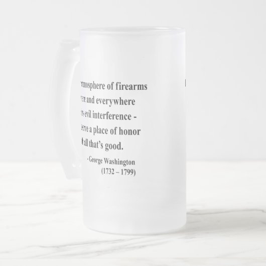 George Washington-Zitat 7a Mattglas Bierglas (Vorderseite Links)