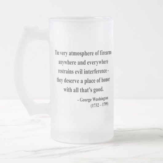George Washington-Zitat 7a Mattglas Bierglas (Links)