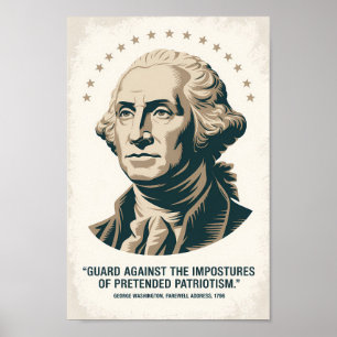 George Washington Zitat Amerikanischer Präsident K Poster