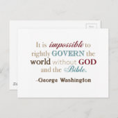 George Washington Zitat Postkarte (Vorne/Hinten)
