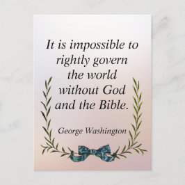 George Washington Zitat Regierung und Religion Postkarte