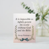 George Washington Zitat Regierung und Religion Postkarte (Stehend Vorderseite)