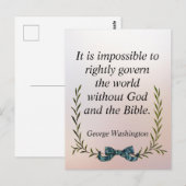 George Washington Zitat Regierung und Religion Postkarte (Vorne/Hinten)