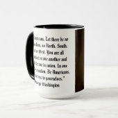 George Washington Zitat Tasse (Vorderseite Links)