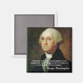 George Washington Zitat "Verbündet mit..." Magnet (Vorderseite/Rückseite)