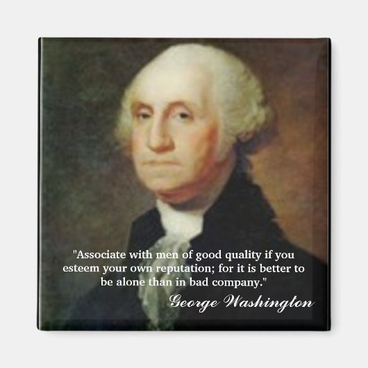 George Washington Zitat "Verbündet mit..." Magnet (Vorne)