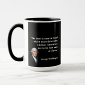 George Washington Zitat zur Zeit Tasse (Links)