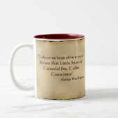 George Washington-Zitat Zweifarbige Tasse (Links)