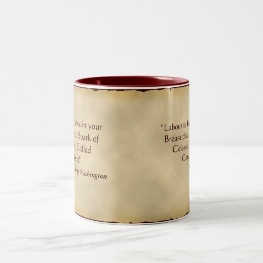 George Washington-Zitat Zweifarbige Tasse (Mittel)