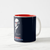 George Washington. Zu cool für britische Regel Zweifarbige Tasse (VorderseiteRechts)