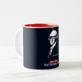 George Washington. Zu cool für britische Regel Zweifarbige Tasse (Vorderseite Links)