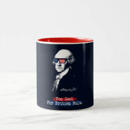 George Washington. Zu cool für britische Regel Zweifarbige Tasse