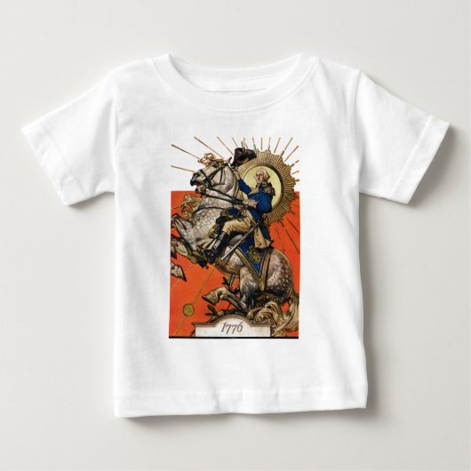 George Washington zu Pferd Baby T-shirt (Vorderseite)