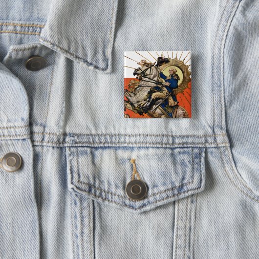 George Washington zu Pferd Button (Beispiel)