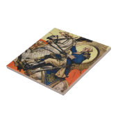 George Washington zu Pferd Fliese (Seite)