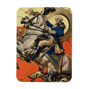 George Washington zu Pferd Magnet