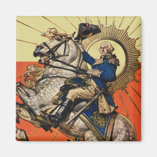 George Washington zu Pferd Magnet