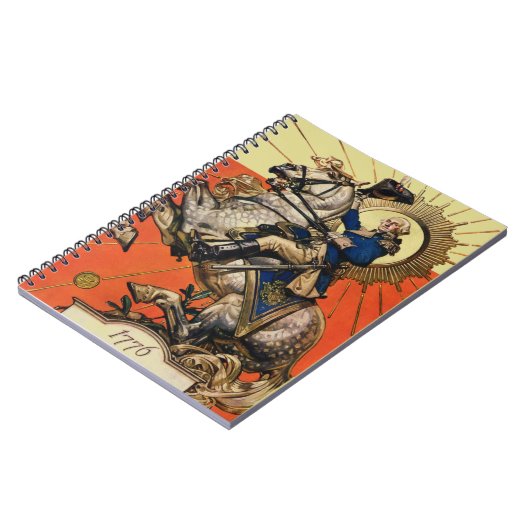 George Washington zu Pferd Notizblock (Linke Seite)