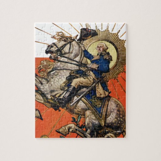 George Washington zu Pferd Puzzle (Vertikal)