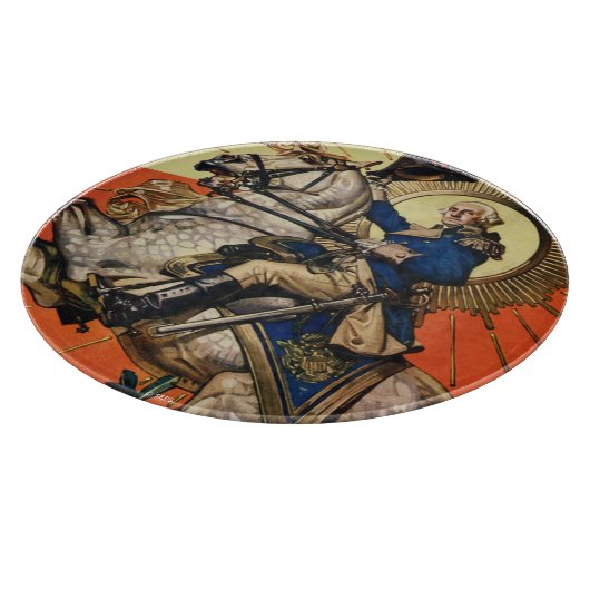 George Washington zu Pferd Schneidebrett (Ecke)