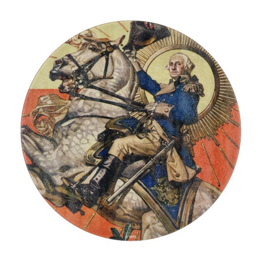 George Washington zu Pferd Schneidebrett (Vorderseite)