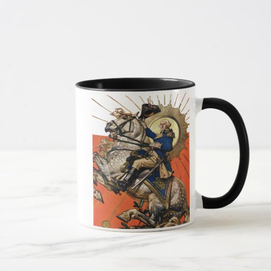 George Washington zu Pferd Tasse (Rechts)