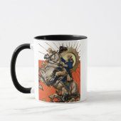 George Washington zu Pferd Tasse (Links)