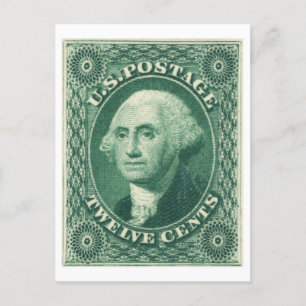 George Washington Zwölf Cent US-Postwertzeichen Postkarte