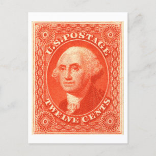 George Washington Zwölf Cent US-Postwertzeichen Postkarte