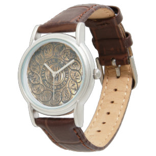 George Washingtoneröffnungsknopf-Uhr Armbanduhr