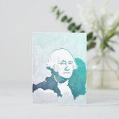 George- WashingtonPop-Kunst-Porträt Ankündigungspostkarte (Stehend Vorderseite)
