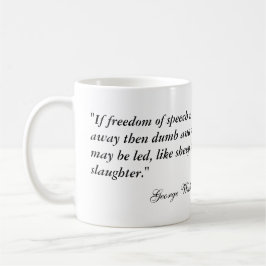 George- Washingtonporträt u. Zitat-Tasse Kaffeetasse