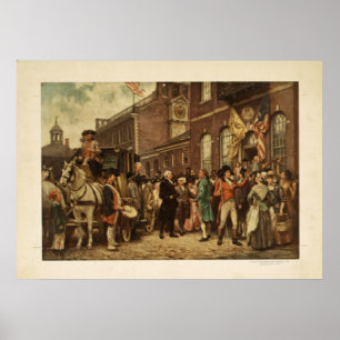 George Washingtons Einweihung in Philadelphia Poster
