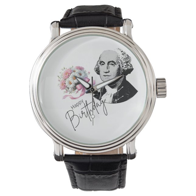 George Washingtons Geburtstag Armbanduhr (Vorderseite)
