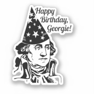 George Washingtons Geburtstag Aufkleber