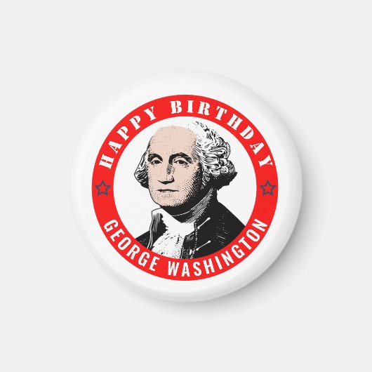 George Washingtons Geburtstag Magnet (Vorne)