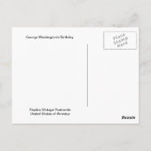 George Washingtons Geburtstag Postkarte (Rückseite)