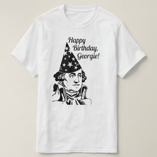 George Washingtons Geburtstag T-Shirt (Design vorne)