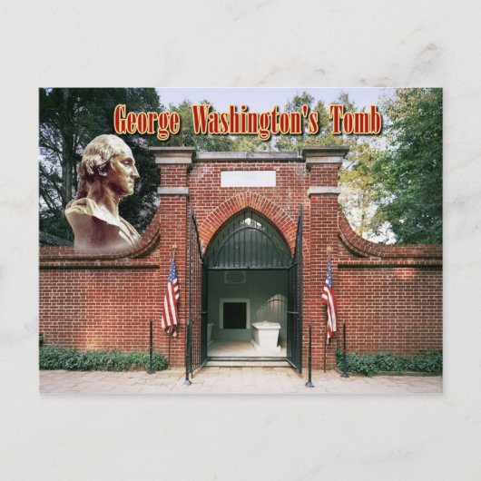 George Washington's Grab, Mount Vernon Postkarte (Vorderseite)