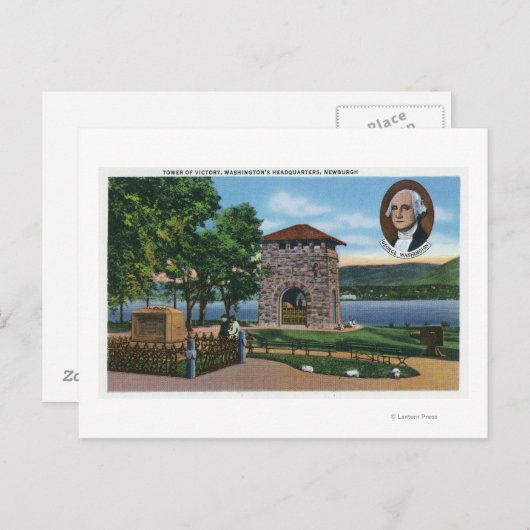 George Washington's HQ, Tower of Victory Scene Postkarte (Vorne/Hinten)