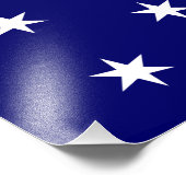 George Washingtons Kommandeur in der Chefflagge Fotodruck (Ecke)